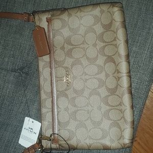 New COACH Signature East/West Crossbody with Pop-Up Pouch